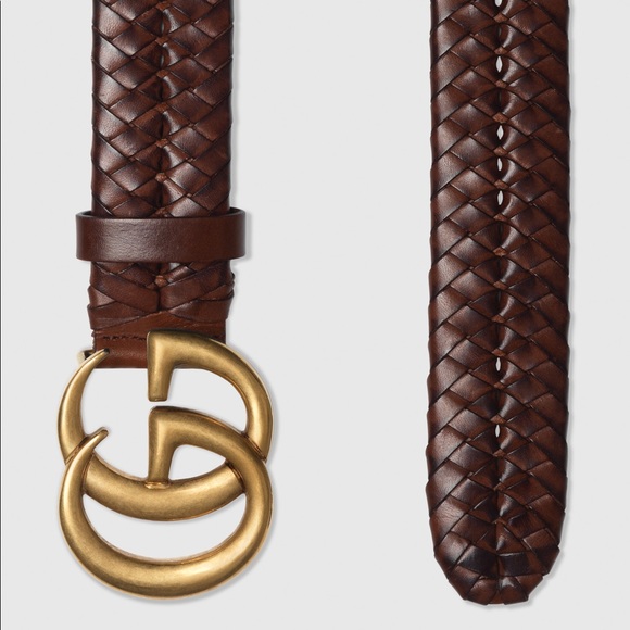 ISO Gucci Braided Leather Belt w/ Double-G Buckle - Picture 3 of 3